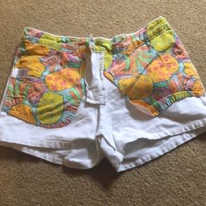 White Pineapple Chubbies Shorts 0/xs